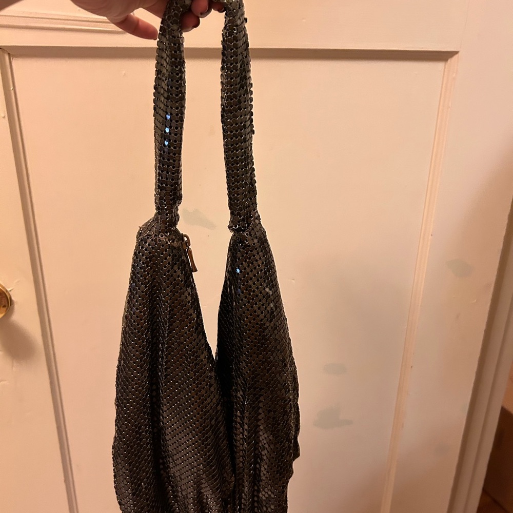Elegant Silver Mesh Women's Bag
